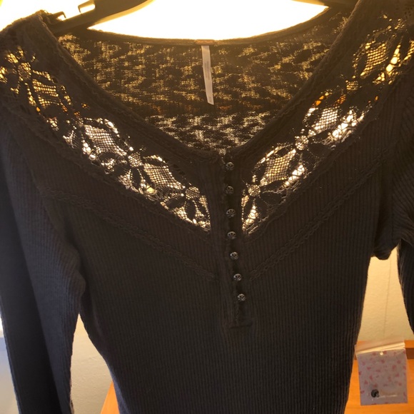 Free People M gray top - Picture 5 of 8